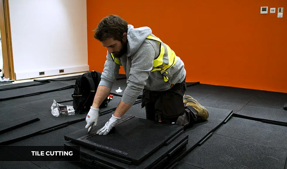 gym flooring install